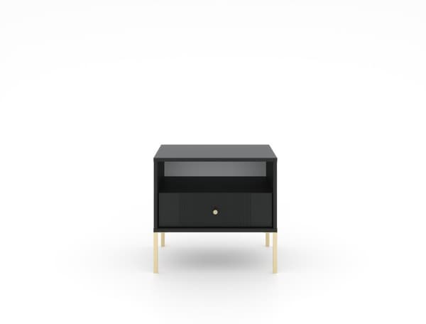 FURNLUX YÖPÖYTÄ ISEO MUSTA & KULTA 54CM