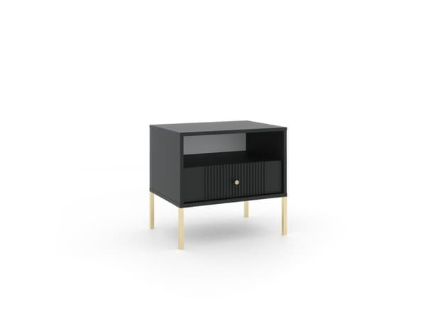 FURNLUX YÖPÖYTÄ ISEO MUSTA & KULTA 54CM
