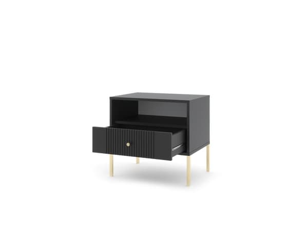 FURNLUX YÖPÖYTÄ ISEO MUSTA & KULTA 54CM