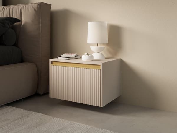 FURNLUX NATTDUKSBORD ROYAL BEIGE & GULD 54CM