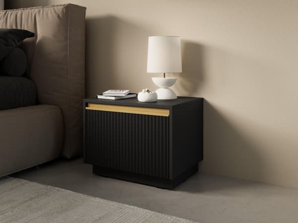 FURNLUX NATTDUKSBORD ROYAL SVART & GULD 54CM