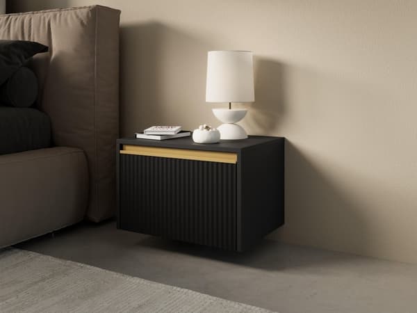 FURNLUX NATTDUKSBORD ROYAL SVART & GULD 54CM