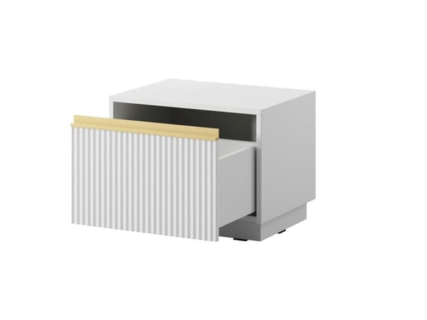 FURNLUX NATTDUKSBORD KUNGLIGT VITT & GULD 54CM