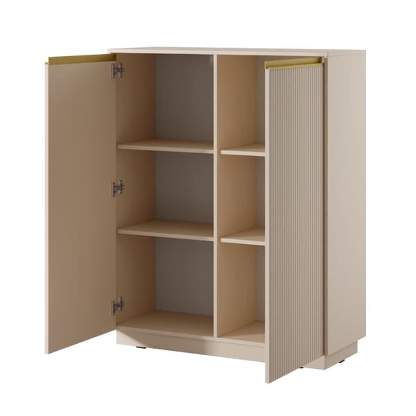 FURNLUX SKÄNK ROYAL BEIGE & GULD 104CM