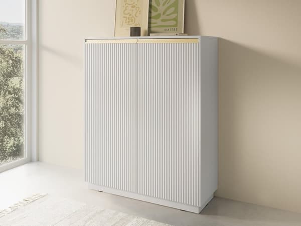 FURNLUX LIPASTO KUNINKAALLINEN VALKOINEN & KULTA 104CM
