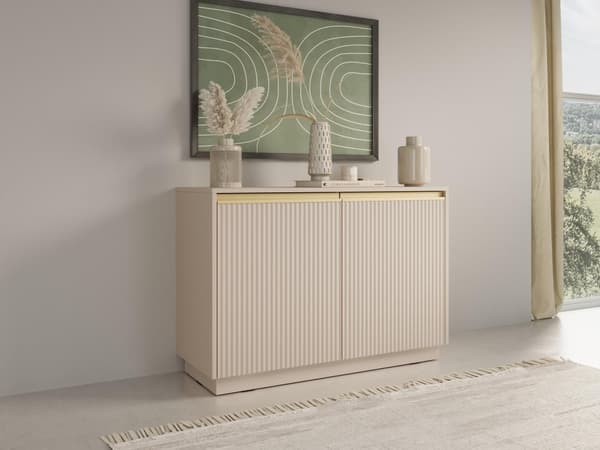 FURNLUX LIPASTO KUNINKAALLINEN BEIGE & KULTA 104CM