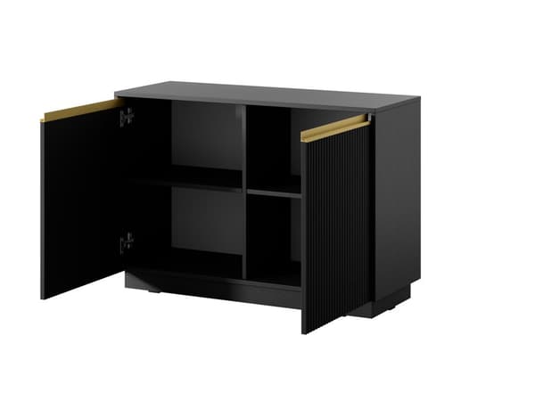 FURNLUX SKÆNK ROYAL SORT & GULD 104CM