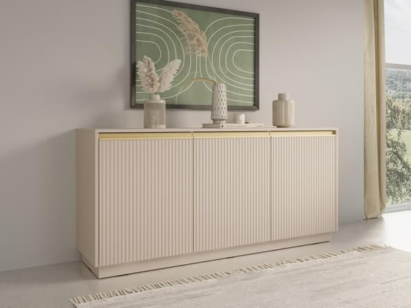 FURNLUX LIPASTO KUNINKAALLINEN BEIGE & KULTA 154CM