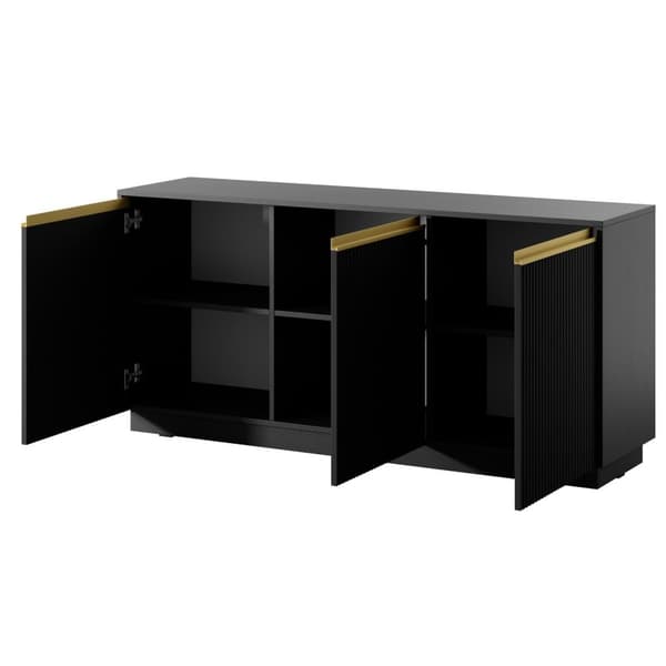 FURNLUX LIPASTO KUNINKAALLINEN MUSTA & KULTA 154CM