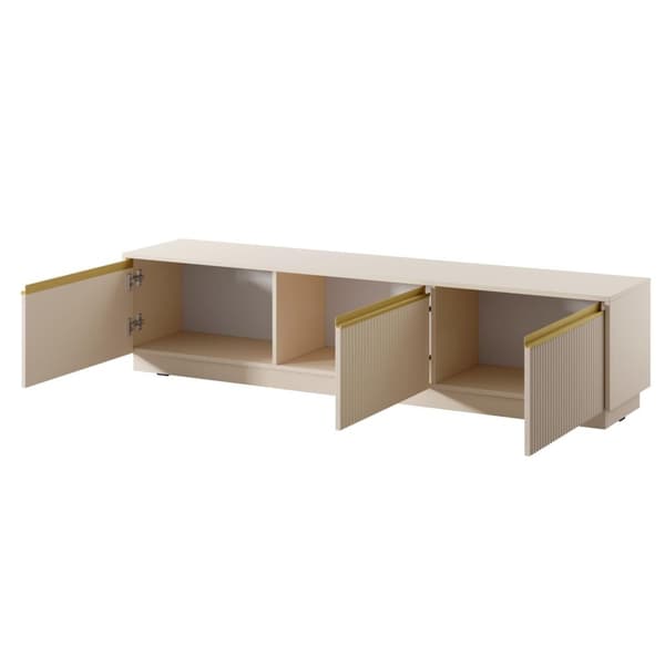 FURNLUX TV-BÄNK ROYAL BEIGE & GULD 180CM