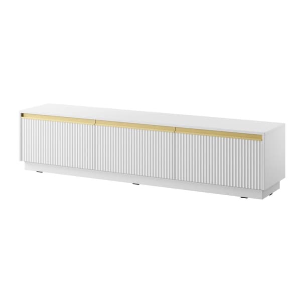 FURNLUX TV-BÄNK KUNGSVIT & GULD 180CM