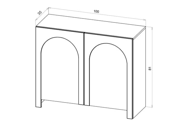 FURNLUX LIPASTO ARCO MUSTA 100CM