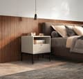 Miniatyrbild 4 av 5: FURNLUX NATTDUKSBORD AVON BEIGE & SVART 54CM