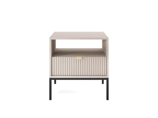 FURNLUX NATTDUKSBORD AVON BEIGE & SVART 54CM