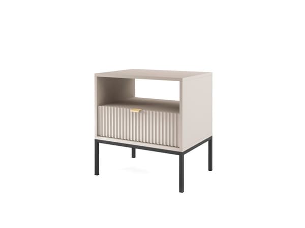 FURNLUX NATTDUKSBORD AVON BEIGE & SVART 54CM