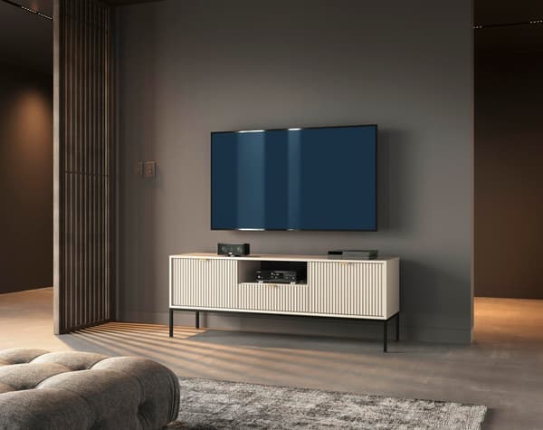 FURNLUX TV-BÄNK AVON BEIGE & SVART 154CM