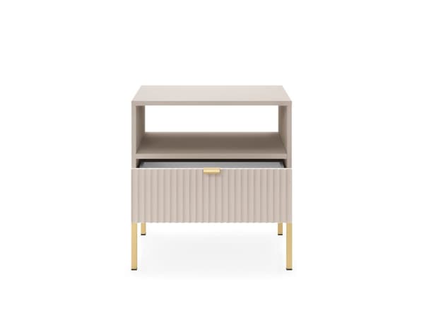 FURNLUX YÖPÖYTÄ AVON BEIGE & KULTA 54CM
