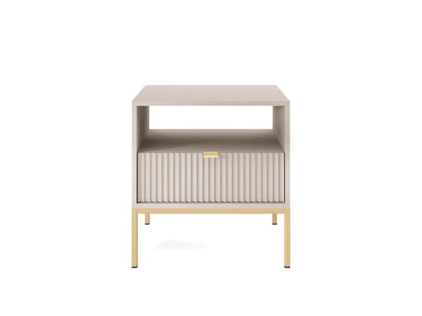 FURNLUX YÖPÖYTÄ AVON BEIGE & KULTA 54CM