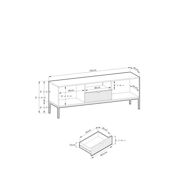 FURNLUX TV-TELINE AVON BEIGE & KULTA 154CM
