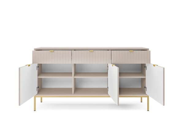 FURNLUX SKÄNK AVON BEIGE & GULD 154CM