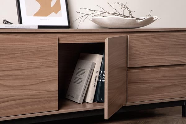 FURNLUX LIPASTO CORPUS PÄHKINÄ & MUSTA 138CM
