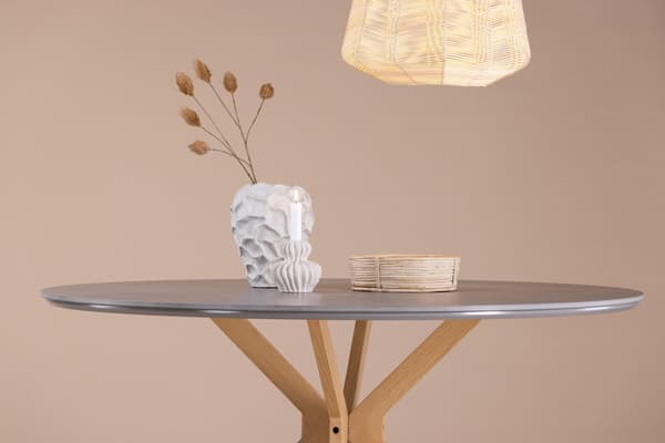 FURNLUX MATBORD PIAZZA MARMORGRÅ & EK 120CM