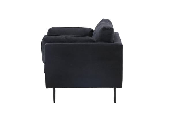 FURNLUX NOJATUOLI PUOMI TUMMANHARMAA & MUSTA 110CM
