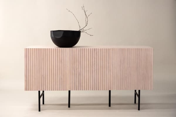 FURNLUX SIVUPÖYTÄ BJORKON BEIGE & MUSTA 150CM