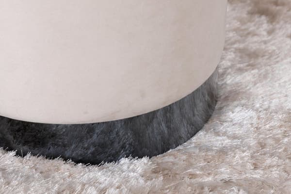 FURNLUX PUF BENJI CREME & SORT 35CM