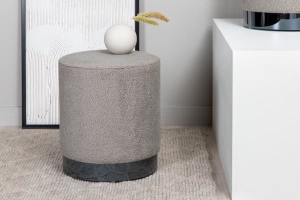 FURNLUX PUF BENJI MØRKEGRÅ & SORT 35CM