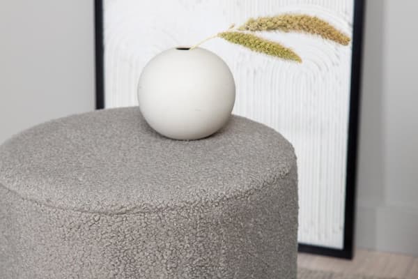 FURNLUX PUF BENJI MØRKEGRÅ & SORT 35CM