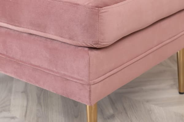 FURNLUX OTTOMAN BOOM PINK & GOLD 90CM