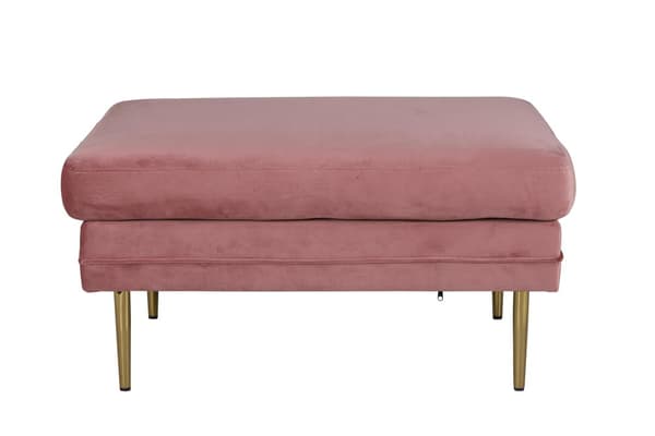 FURNLUX OTTOMAN BOOM PINK & GOLD 90CM