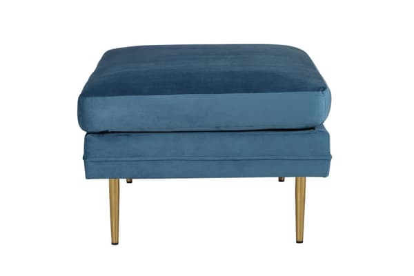 FURNLUX OTTOMAN BOM BLÅ & GULD 90CM