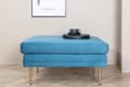 Miniatyrbild 5 av 10: FURNLUX OTTOMAN BOM BLÅ & GULD 90CM