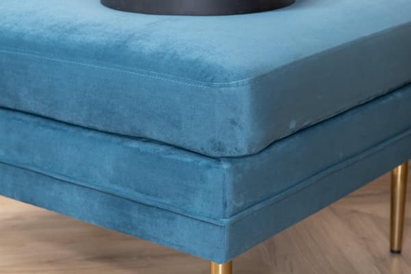 FURNLUX OTTOMAN BOM BLÅ & GULD 90CM