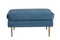 Miniatyrbild 2 av 10: FURNLUX OTTOMAN BOM BLÅ & GULD 90CM