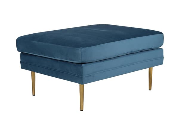 FURNLUX OTTOMAN BOM BLÅ & GULD 90CM