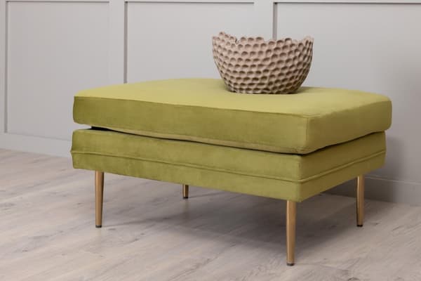 FURNLUX OTTOMAN BOOM GRØN & GULD 90CM