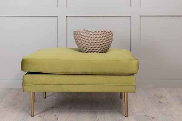 FURNLUX OTTOMAN BOOM GRØN & GULD 90CM