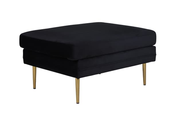 FURNLUX OTTOMAANIPUOMI MUSTA & KULTAINEN 90CM