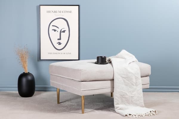 FURNLUX OTTOMAANIPUOMI CREME & GOLD 90CM