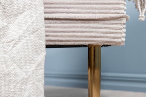 FURNLUX OTTOMAANIPUOMI CREME & GOLD 90CM