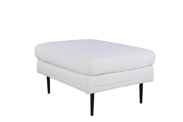 FURNLUX OTTOMAN BOOM HVID & SORT 90CM