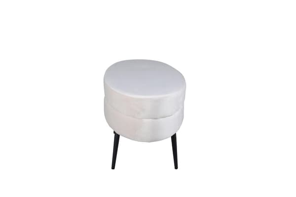 FURNLUX OTTOMAANI OTTO CREME VALKOINEN & MUSTA 100CM