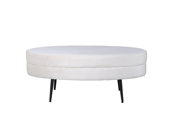 FURNLUX OTTOMAANI OTTO CREME VALKOINEN & MUSTA 100CM
