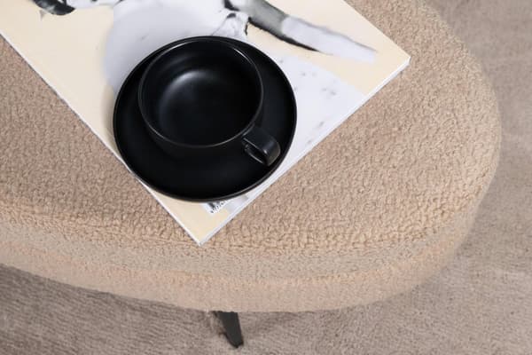 FURNLUX OTTOMAANI OTTO BEIGE & MUSTA 100CM