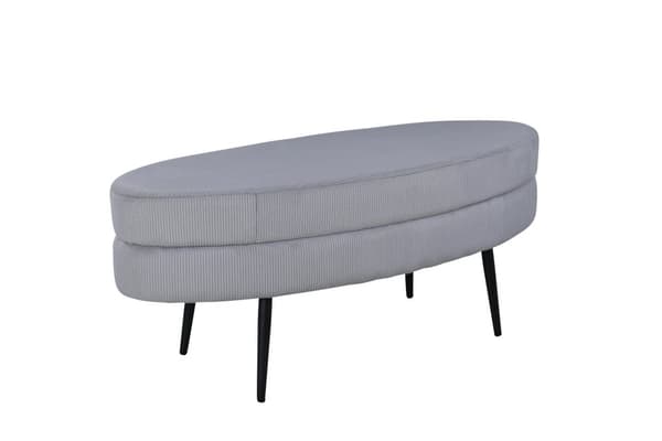 FURNLUX OTTOMAANI OTTO VAALEANHARMAA & MUSTA 100CM