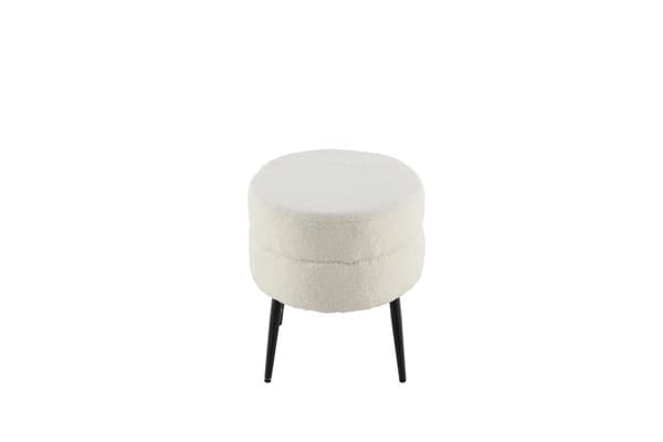 FURNLUX OTTOMAANI OTTO CREME & BLACK 100CM