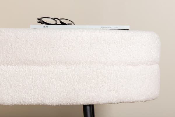 FURNLUX OTTOMAANI OTTO CREME & BLACK 100CM